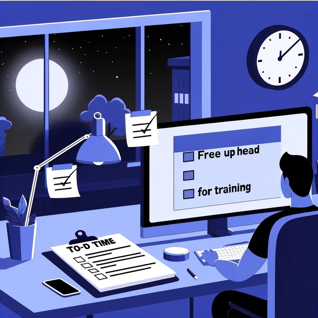 Getting ahead on work to make time for training